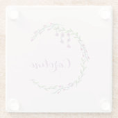 Met de hand getekende letter C Initiaal monogram w Glazen Onderzetter (Achterkant)