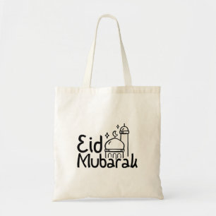 Met de hand getekende lettering "Eid Mubarak" Tote Bag
