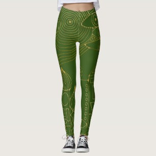 Met de hand getekende lijnen door EDDArt - Kom sam Leggings