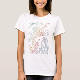 Met de hand getekende lijnen door EDDArt - kom sam T-shirt