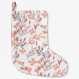 Met de hand getekende, naadloze, florale ornament kleine kerstsok