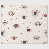 Met de hand getekende ogen Mystical Seamless Patte Cadeaupapier (Vlak)