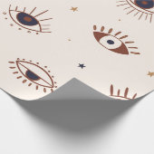 Met de hand getekende ogen Mystical Seamless Patte Cadeaupapier (Hoek)