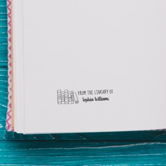 Met de hand getekende op maat gemaakte handgeschre rubberstempel