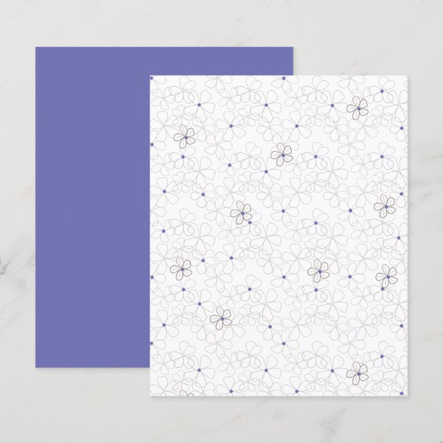 Met de hand getekende Periwinkle Flowers Scrapbook (Voorkant / Achterkant)