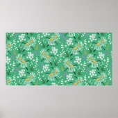 met de hand getekende retro schattige bloemen en poster (Voorkant)