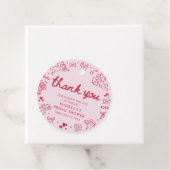Met de Hand Getekende Roze Rode Harten Valentijn B Bedankjes Labels (In situ)