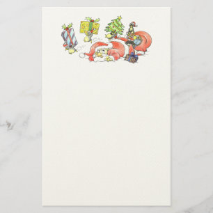 Met de hand getekende schets Chagrijnige Kerstman Briefpapier
