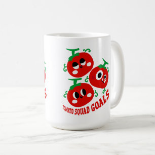 Met de hand getekende speelse trio van Kawaii-toma Koffiemok
