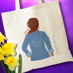 Met de Hand Getekende Spijkerjas Roodharige Ere-ju Tote Bag