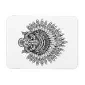 Met de hand getekende tijger in stijl magneet (Horizontaal)