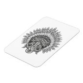 Met de hand getekende tijger in stijl magneet (Linkerzijde)