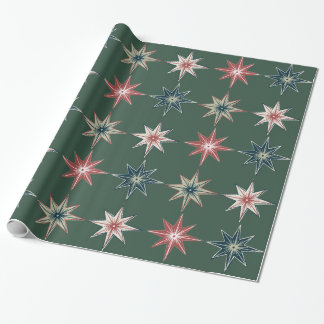Met de Hand Getekende Twinkelende Sterren - Kerst  Cadeaupapier