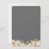 Met de hand getekende uitnodiging met rozen (Achterkant)