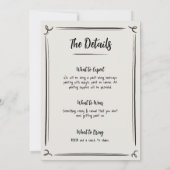 Met de hand getekende uitnodiging voor een 'sip en (Achterkant)