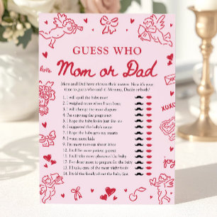 Met de hand getekende Valentijn Guess Who Moeder o Kaart