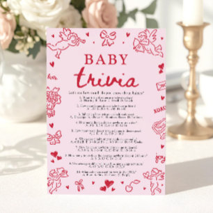 Met de Hand Getekende Valentijnsdag Baby Shower Ba Kaart