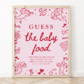 Met de hand getekende Valentijnsdag 'Raad het baby Poster