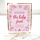 Met de hand getekende Valentijnsdag 'Raad het baby Poster