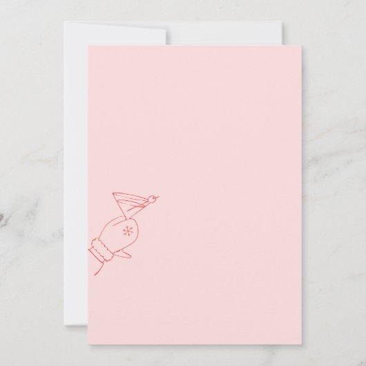 Met de Hand Getekende Whimsical Vriendenmas Kerstf Kaart (Achterkant)