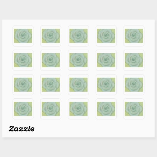 Met de hand getekende witte roos sticker (Vel)