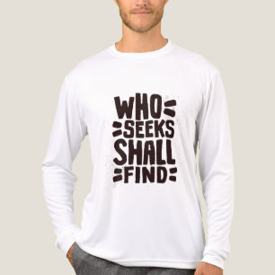 Met de hand getekende woorden zin Wie zoekt zal vi Tri-Blend Shirt