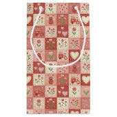 Met de Hand Getekende Zoete Patchwork - Cadeautas (Achterkant)
