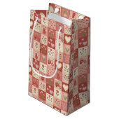 Met de Hand Getekende Zoete Patchwork - Cadeautas (Achterkant Gekanteld)
