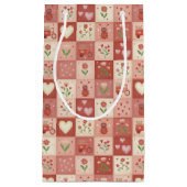 Met de Hand Getekende Zoete Patchwork - Cadeautas (Voorkant)