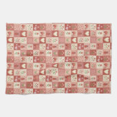 Met de Hand Getekende Zoete Patchwork - Keukenhand Theedoek (Horizontaal)