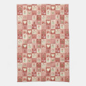 Met de Hand Getekende Zoete Patchwork - Keukenhand Theedoek (Verticaal)