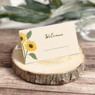 Met de Hand Getekende Zonnebloem Baby Shower