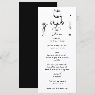 Met de hand getekende zwarte illustraties Doodles Menu