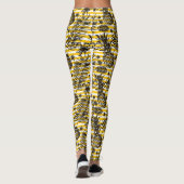 met de hand getrokken anananassen leggings (Achterkant)