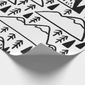 Met de hand getrokken bergen zijn ingesteld. colle cadeaupapier (Hoek)