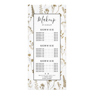 Met de hand getrokken goud schattig gedroogde same reclamekaart