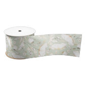 Met de hand getrokken goudbloemen Elegant Sage Gre Lint (Spoel)