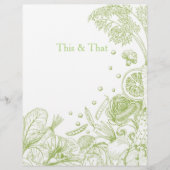 Met de hand getrokken groente- en fruitgewassen Re (Voorkant)