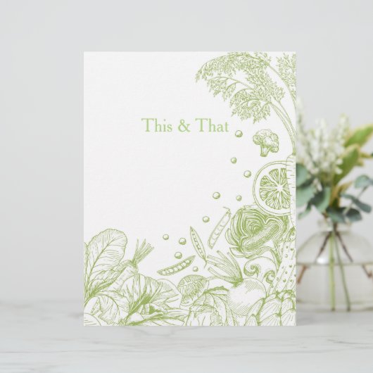 Met de hand getrokken groente- en fruitgewassen Re (Staand voorkant)