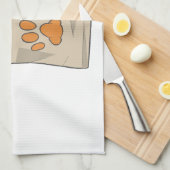 Met de hand getrokken kat in de zak theedoek (Quarter Fold)