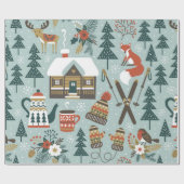 Met de hand getrokken naadloos patroon met schatt cadeaupapier (Vlak)