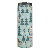 Met de hand getrokken naadloos  patroon met schatt thermosbeker (Achterkant)