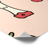 Met de hand getrokken patroon poster (Hoek)