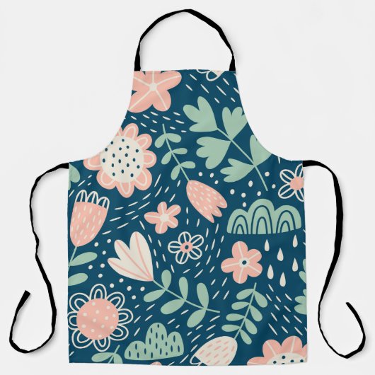 Met de hand getrokken, roestkleurige stof. Slijppa Schort (Voorkant)