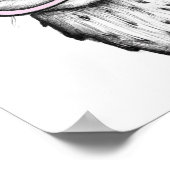 Met de hand getrokken schets met een bril poster (Hoek)