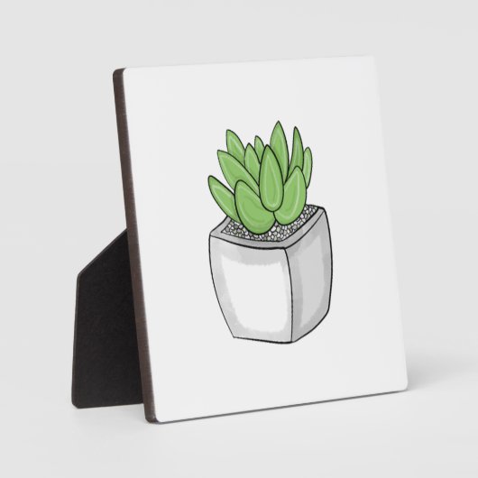 Met de hand getrokken Succulent Fotoplaat (Voorkant)