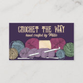 Met de hand getrokken twistgaren hank skein haakha visitekaartje (Voorkant)