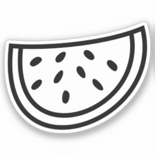 Met de hand getrokken watermeloen, vinylSticker, o Sticker