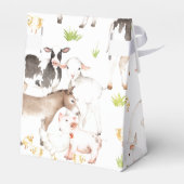 Met de hand getrokken waterverven dieren op het bo bedankdoosjes (Achterkant)