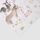 Met de hand getrokken waterverven dieren op het bo tissuepapier (Detail)